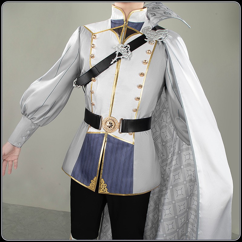 Anime Twisted Wonderland Silver Cosplay Costume Armor of Dawn Outfit Cosonsen Custom Made