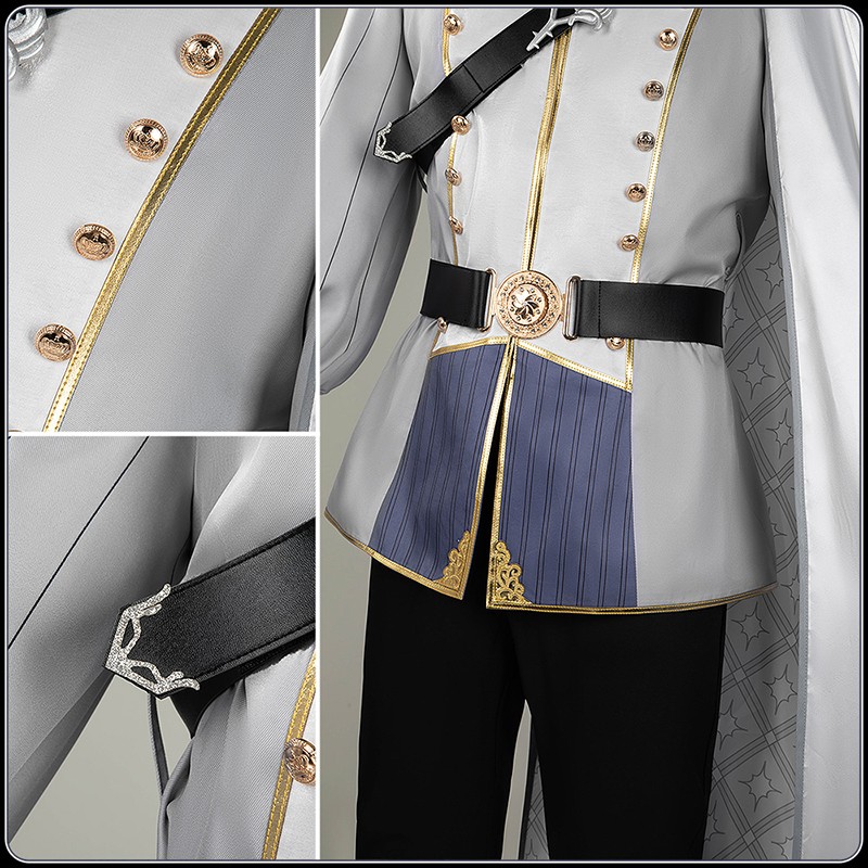 Anime Twisted Wonderland Silver Cosplay Costume Armor of Dawn Outfit Cosonsen Custom Made