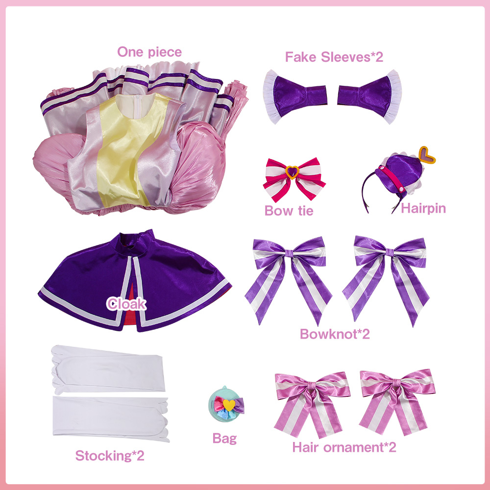 Wonderful Precure! Cure Friendy Cosplay Costume Halloween Outfit Women's Dress Custom Size