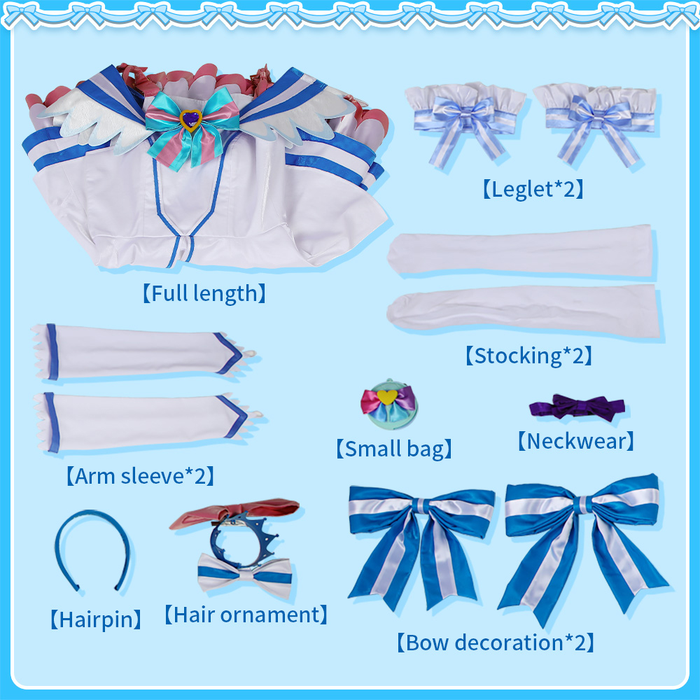 Wonderful PreCure! Cure Nyammy Cosplay Costume Prettycure Cat Halloween Outfit Women's Dress Custom Size