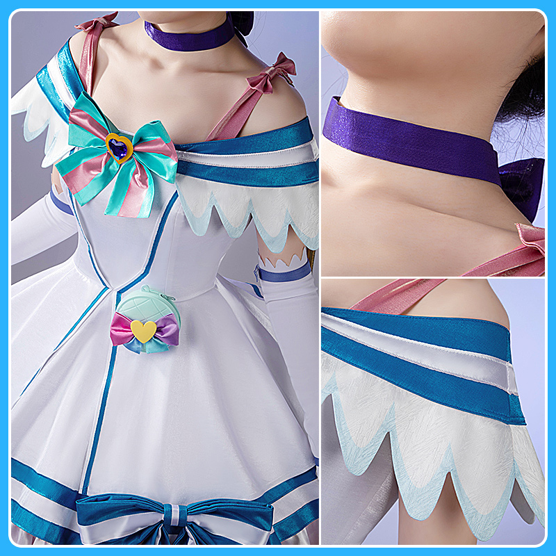 Wonderful PreCure! Cure Nyammy Cosplay Costume Prettycure Cat Halloween Outfit Women's Dress Custom Size