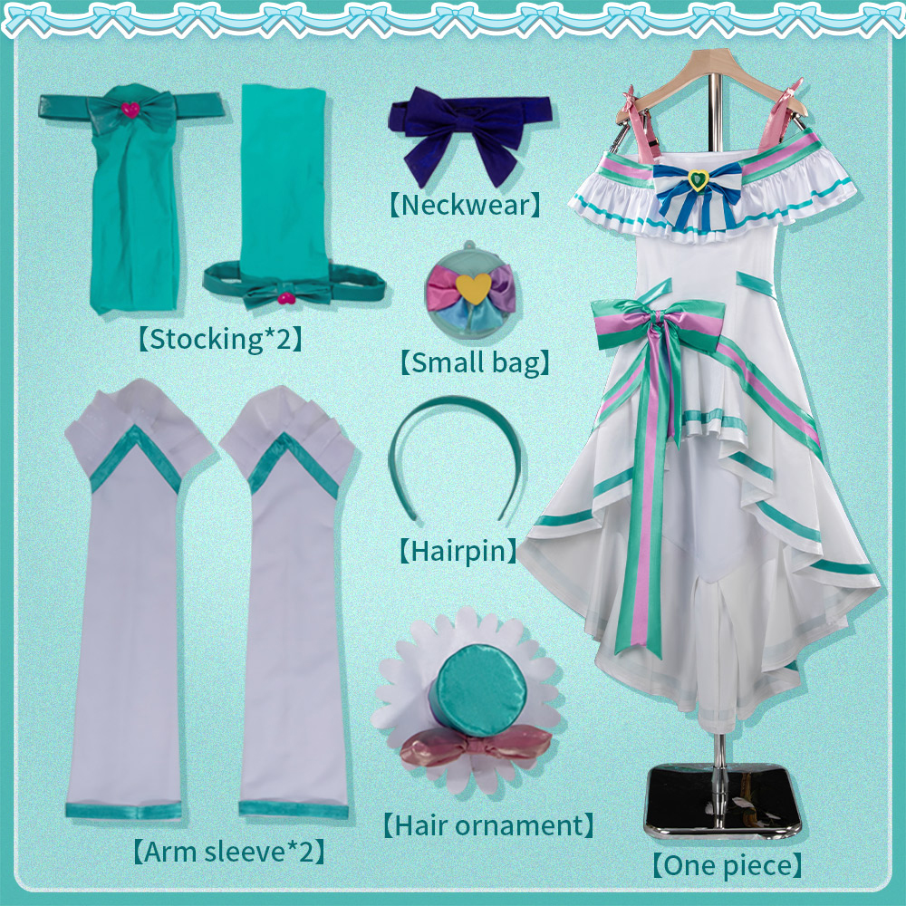 Wonderful PreCure Nekoyashiki Mayu Cure Lillian Cosplay Costume Pretty Outfit Women's Dress Custom Size