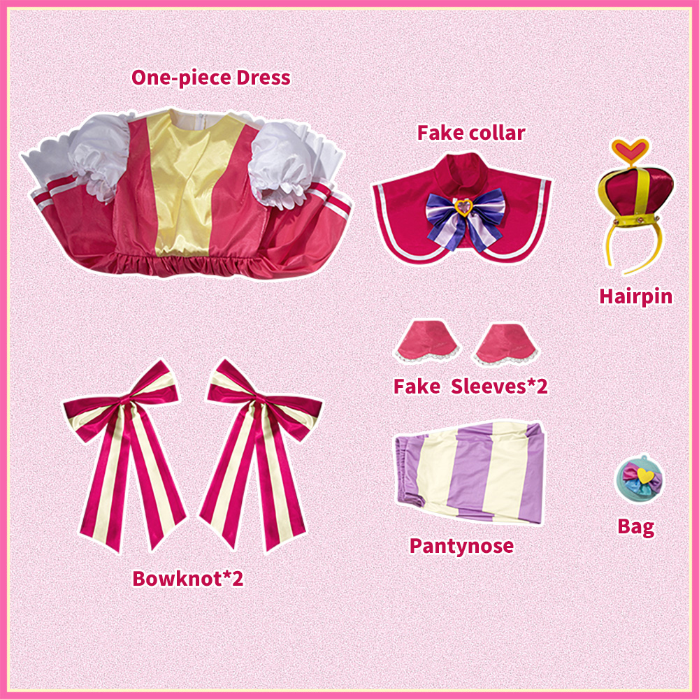 Wonderful Precure! Inukai Komugi Cosplay Costume Cure Wonderful Pretty Cure Women's Dress Cosonsen Custom Size