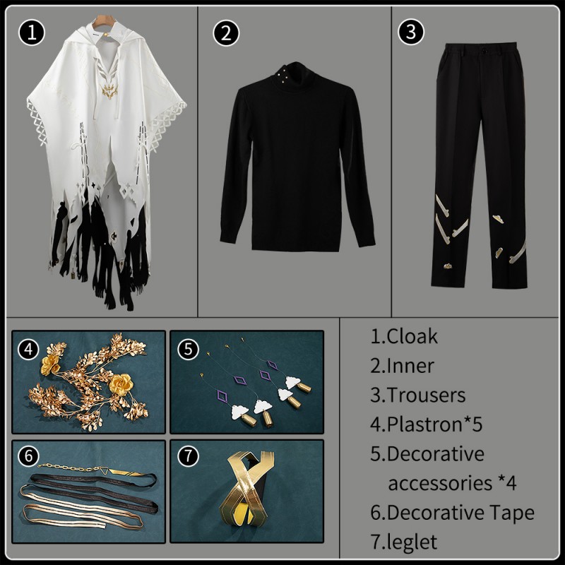 Arknights Andoain Agathangelos Cosplay Costume Men Outfit Cosonsen Custom Made
