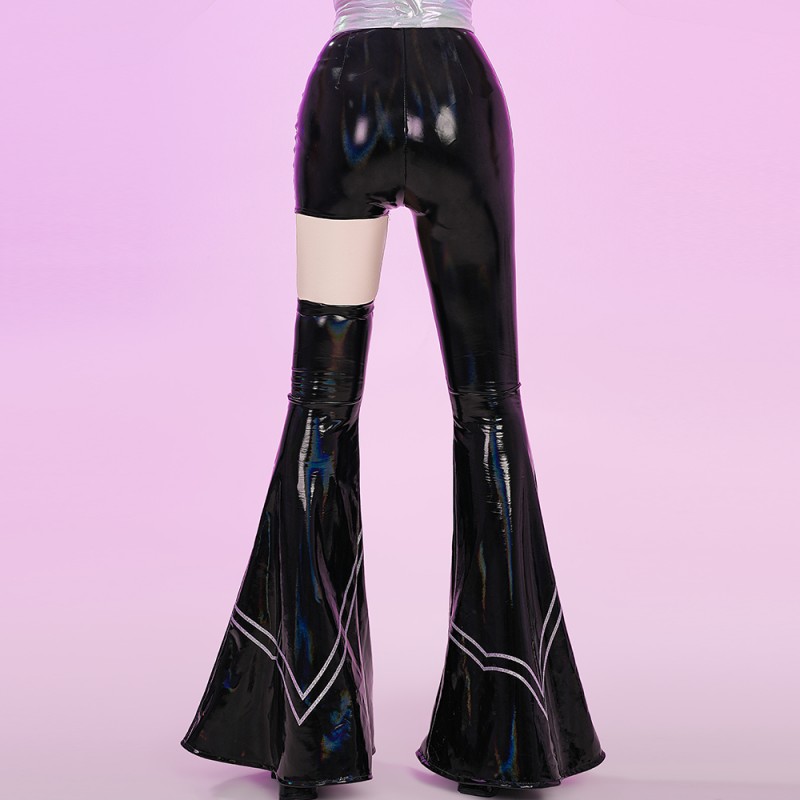 Polyurethane Cosplay Costume New Panty Stocking With Garterbelt Black Uniform Outfit
