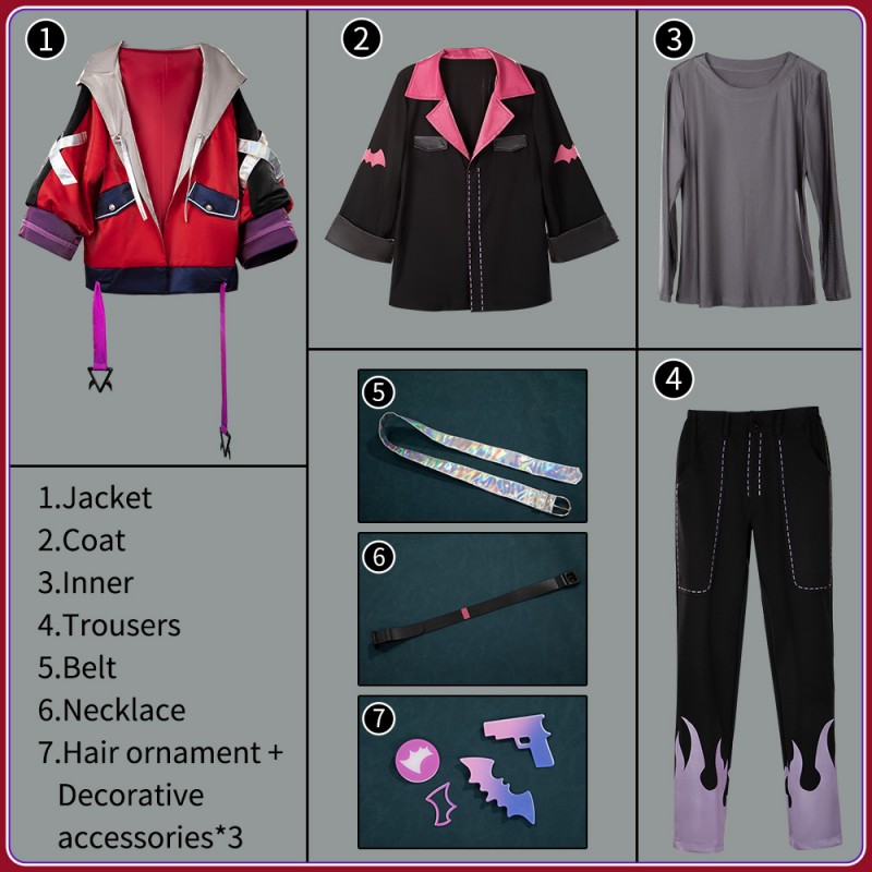 Nijisanji Vtuber Kuzuha Cosplay Costume Pokecolo Twin Outfit Cosonsen Custom Made