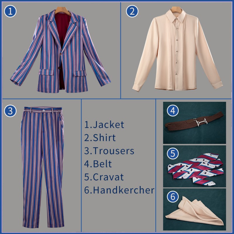 Nijisanji Vtuber Oriens 2nd Anniversary Saiki Ittetsu Cosplay Costume Men Uniform Outfit Custom Made