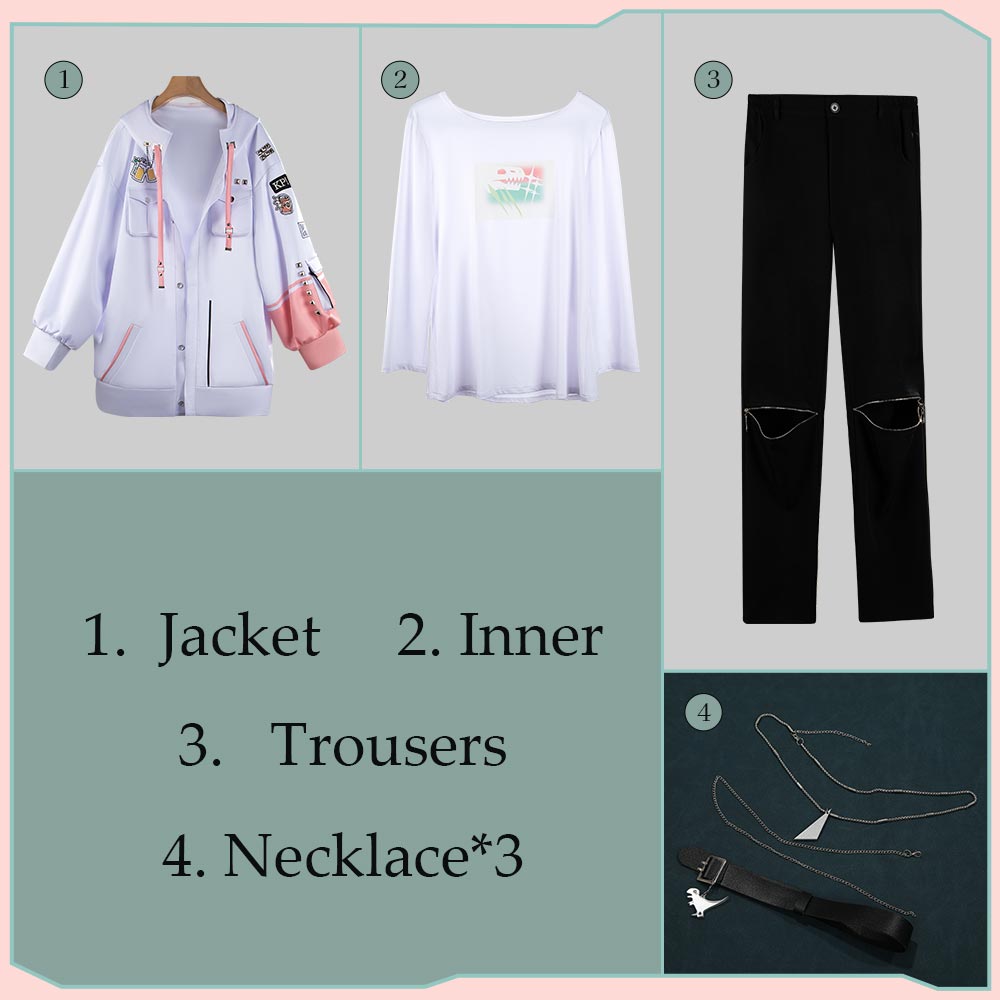 Nijisanji Vtuber Akagi Wen Cosplay Costume New Outfit Casual Cosonsen Custom Made