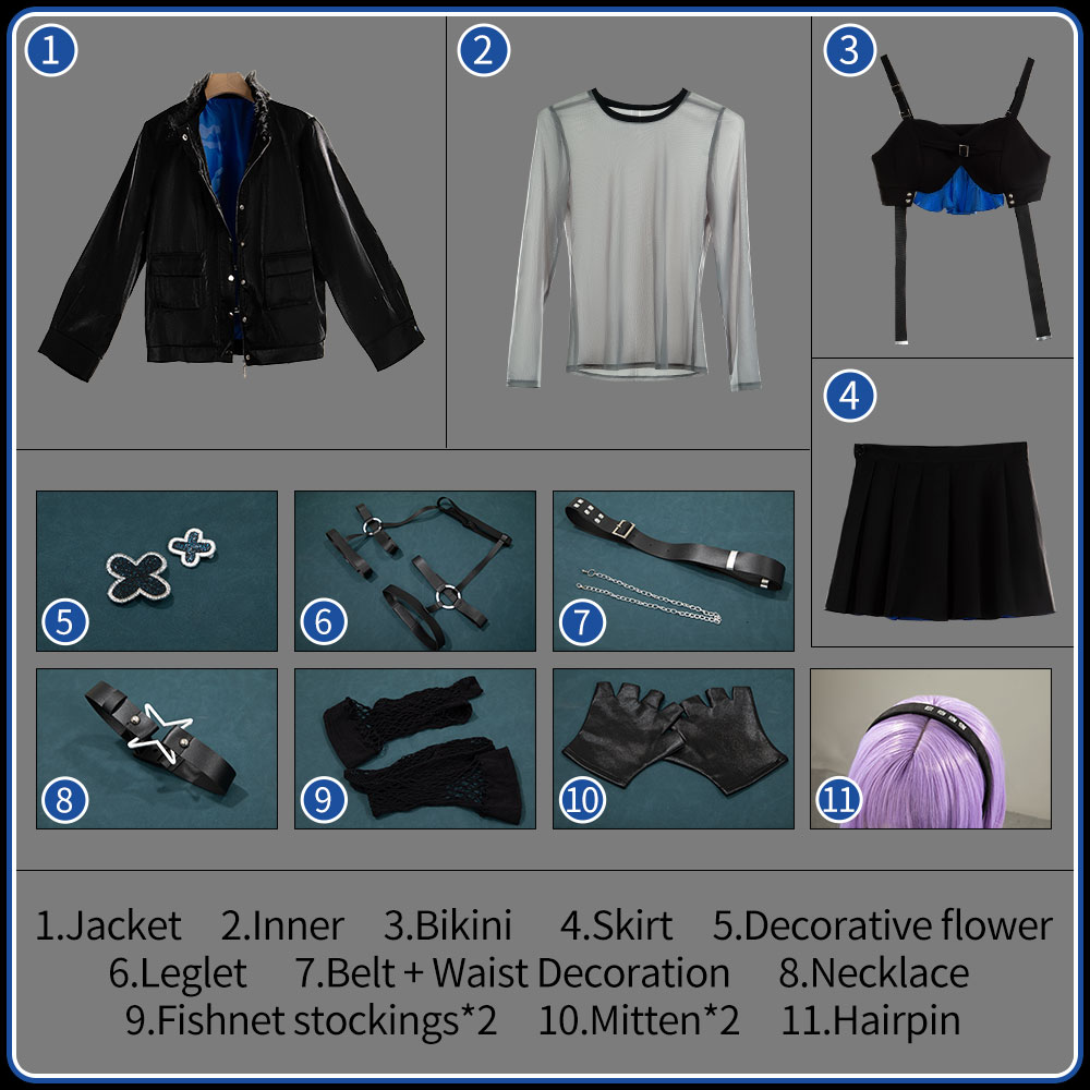 NIJISANJI YouTuber Vtuber Shioriha Ruri Cosplay Costume ULTRA C MV Outfit Custom Size