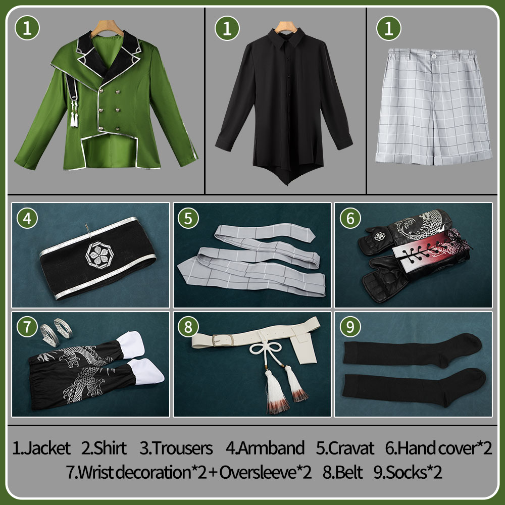 Touken Ranbu ONLINE Tantou Kurikara Gou Cosplay Costume Men Outfit Cosonsen Custom Made