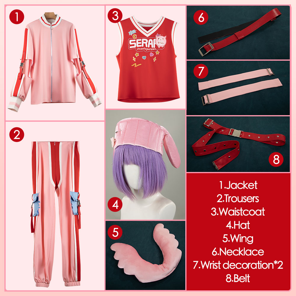 Nijisanji Vtuber Seraph Dazzlegarden Cosplay Costume Angelic Dream Outfit Cosonsen Custom Made