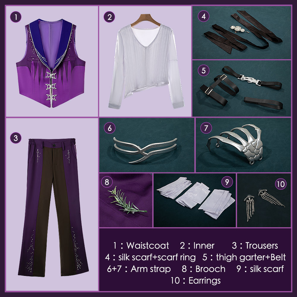 Path To Nowhere Cassian Sinner Cosplay Costume Honeyed Night Outfit Custom Made Cosonsen