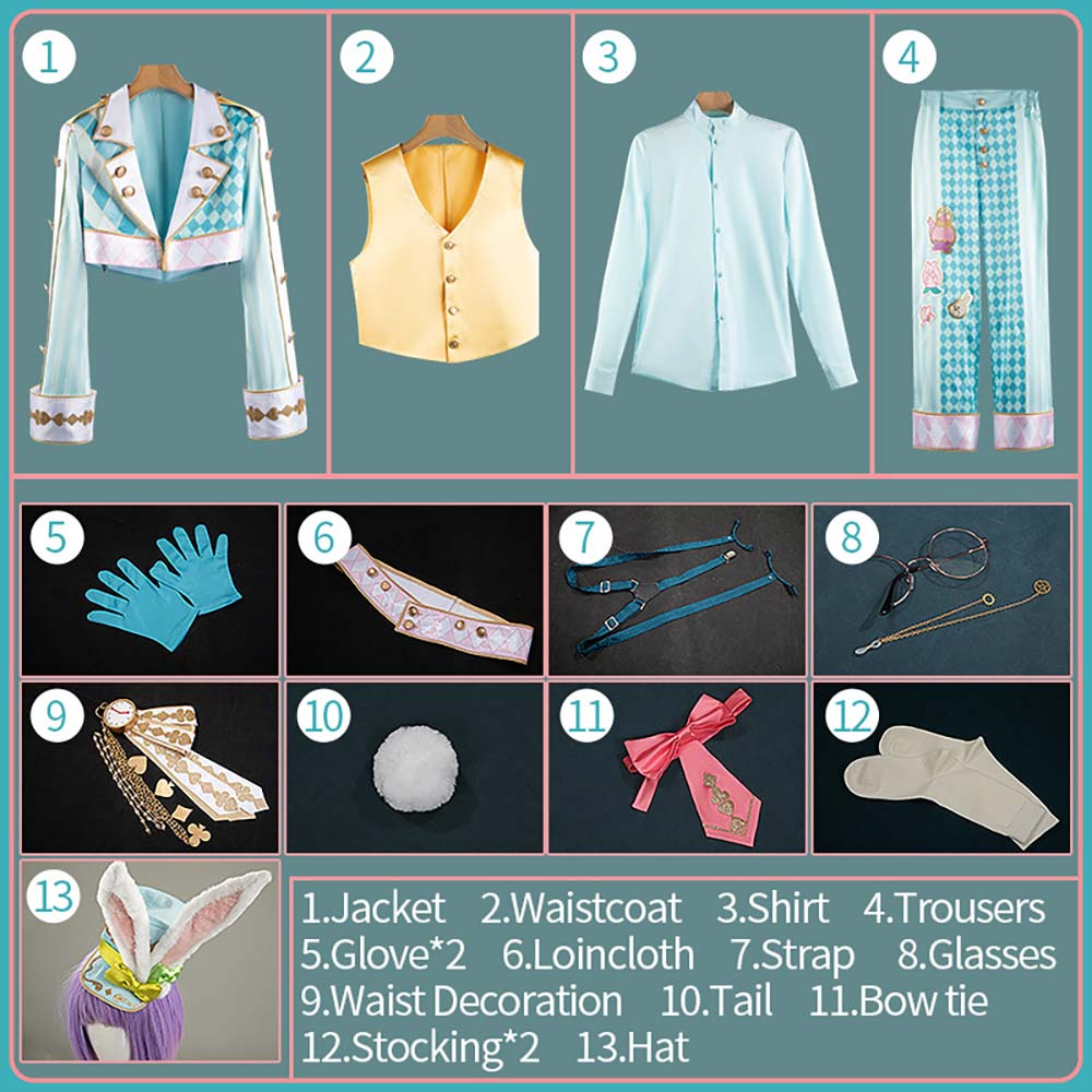 Twisted Wonderland Rabbit Wear Floyd Leech Cosplay Costume Bunny Floyd Rabbit Festival Outfit Costume Cosonsen Custom Made