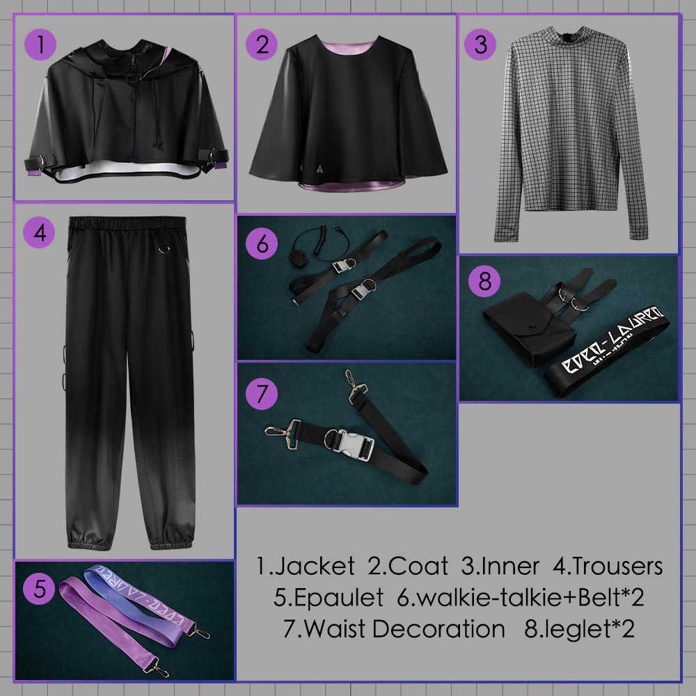 Nijisanji Vtuber Lauren Iroas Cosplay Costume Lauren 4th Anniversary Black Outfit Cosonsen Custom Made