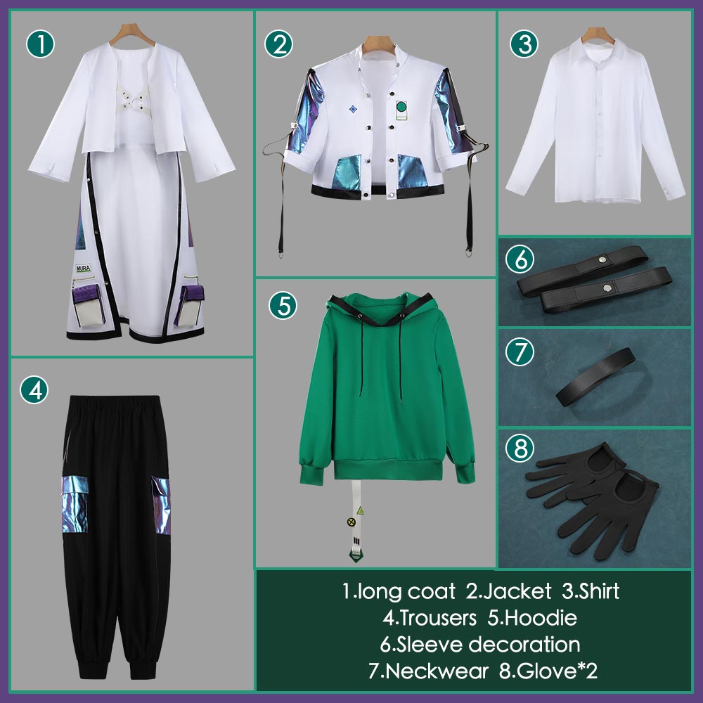 NIJISANJI Vtuber Murakumo Kagetsu Cosplay Costume Buddy Mode Type Outfits Cosonsen Custom Made