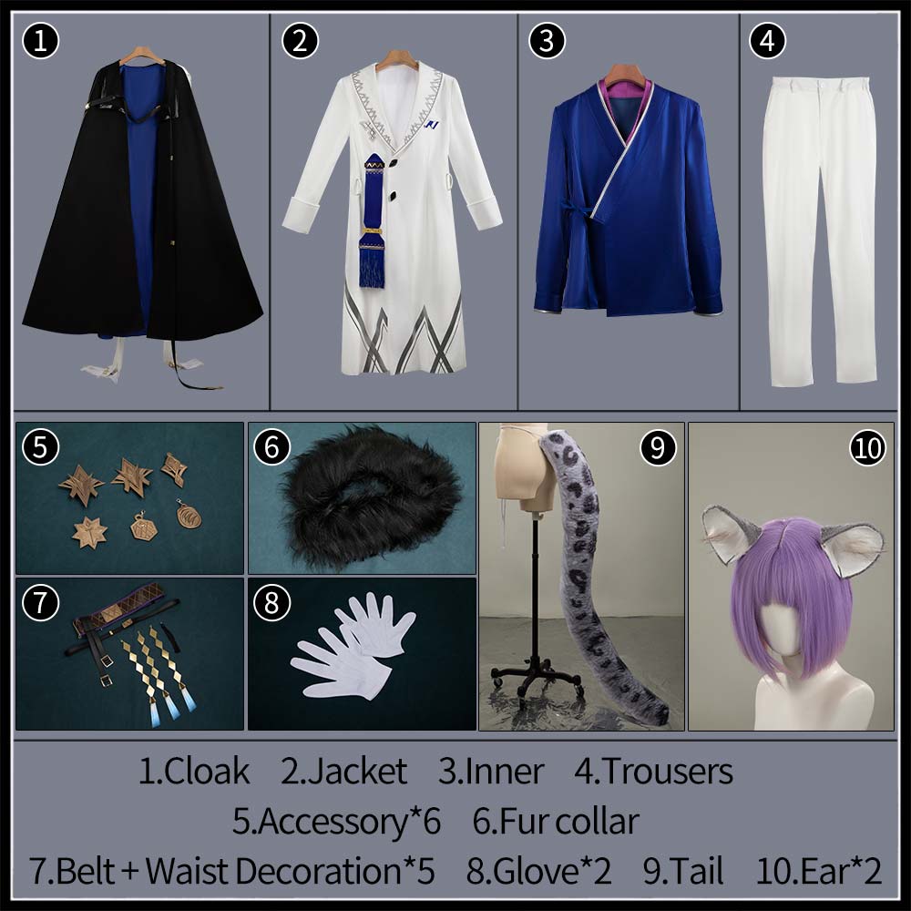 Game Arknights SilverAsh the Reignfrost Cosplay Costume Men Outfit Cosonsen Custom Made