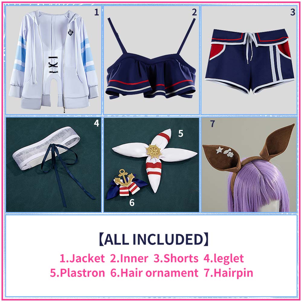 Uma Musume Pretty Derby Cheval Grand Cosplay Costume summer calm navy drop Outfit Cosonsen Custom Size