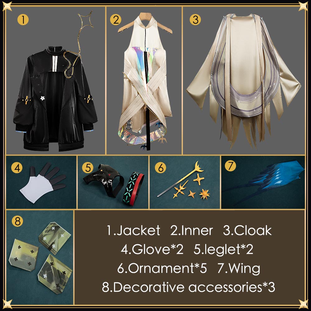 Arknights Astgenne the Lightchaser Cosplay Costume Outfit Custom Made Cosonsen