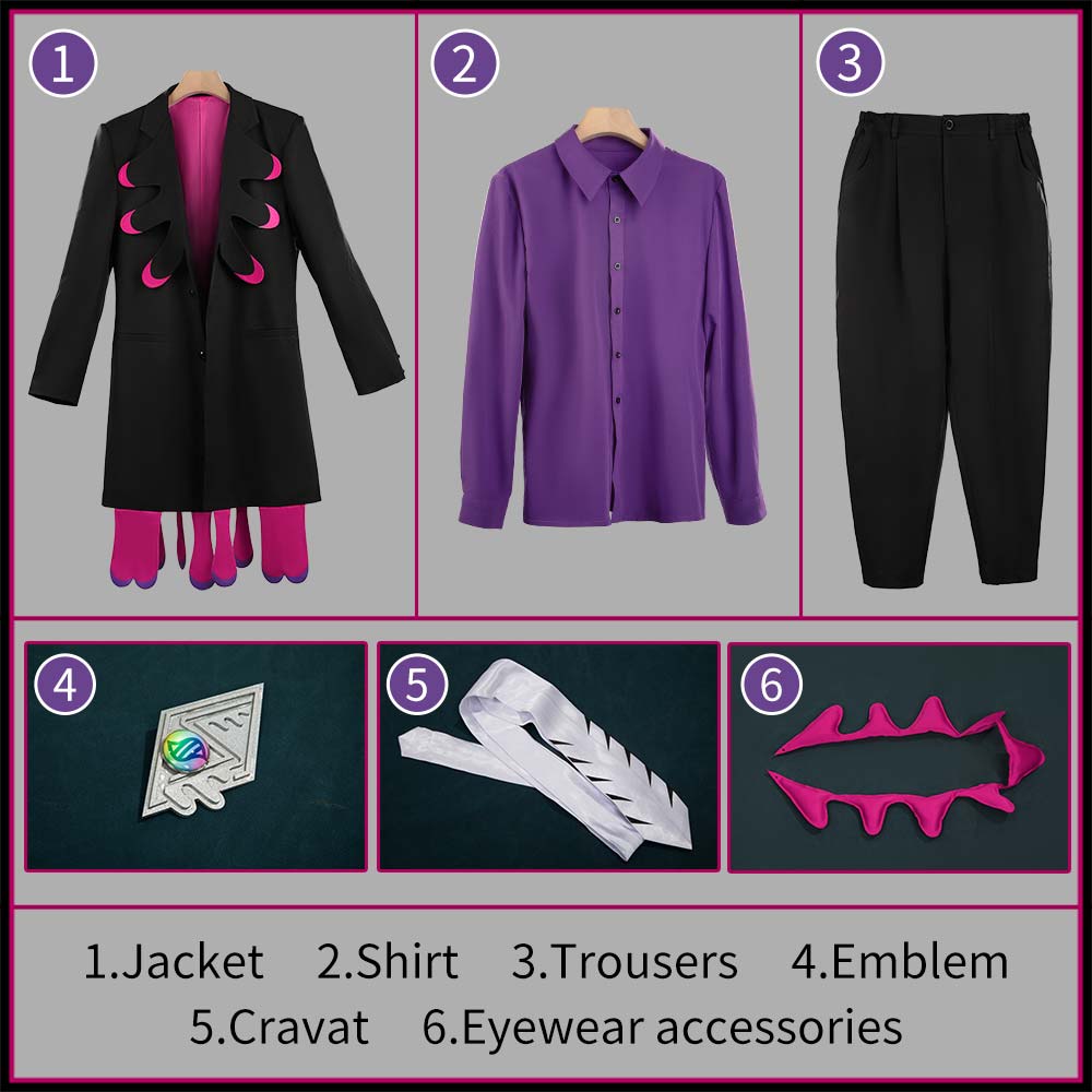 Pokemon ZA Corbeau Cosplay Costume Men Outfit Cosonsen Custom Made