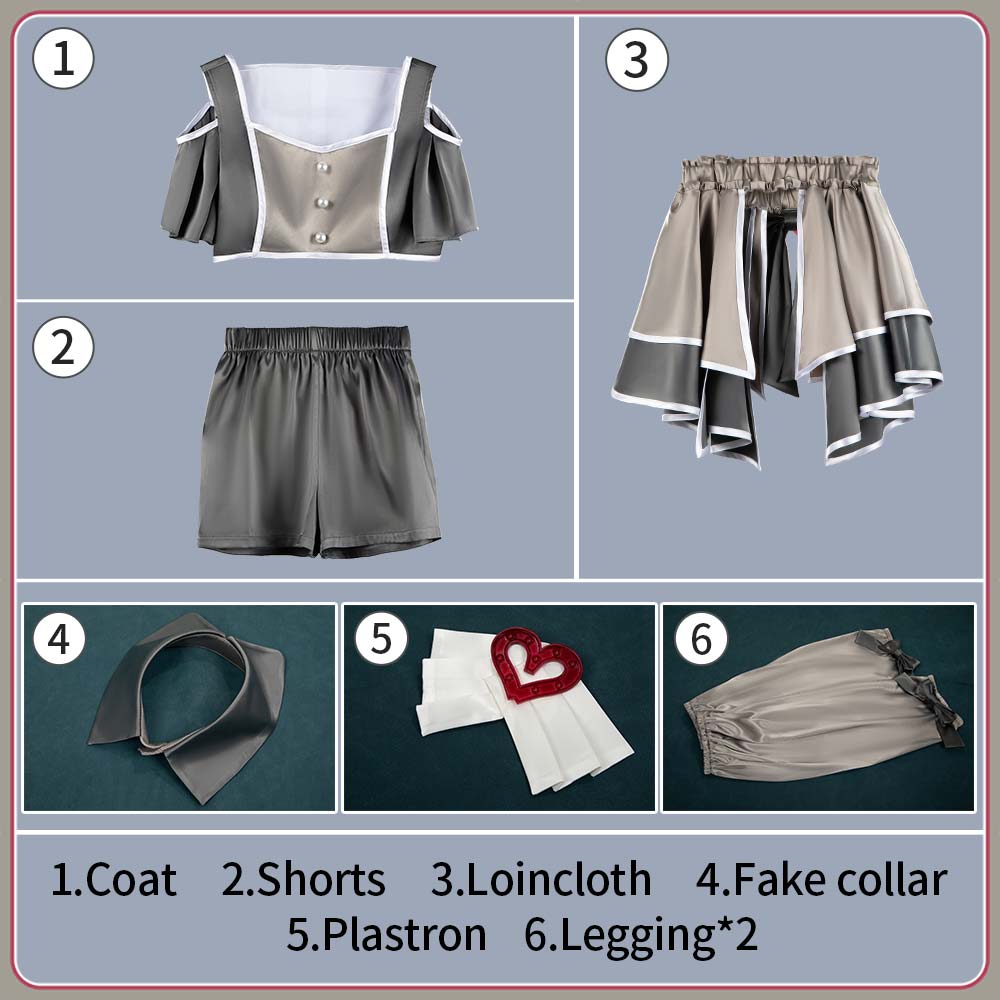 Umamusume Pretty Derby 4th Anniversary Live Cosplay Costume Meni Shuki Rush-sshu Outfit Grey Version Cosonsen Custom Made