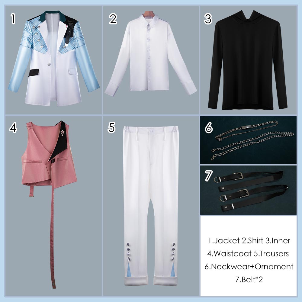 NIJISANJI Vtuber splare Sumeragi Reo Cosplay Costume New Outfit Cosonsen Custom Made