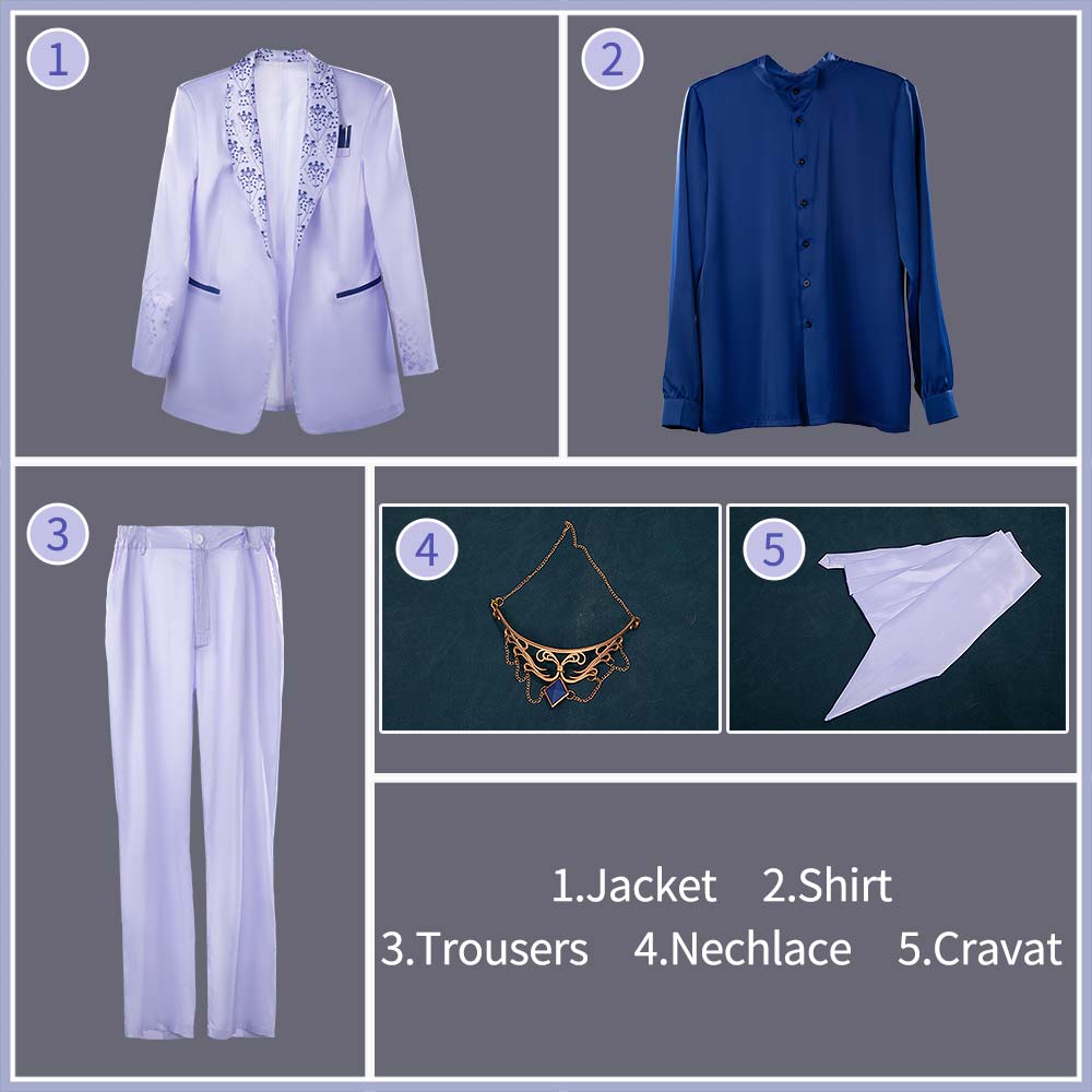 NIJISANJI Vtuber Prism Heart June Bride Koyanagi Rou Cosplay Costume Men Suits Outfit Cosonsen Custom Made