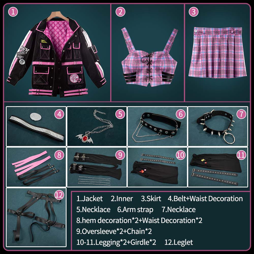 NIJISANJI Vtuber Makaino Ririmu Cosplay Costume OriKou Matching Outfit Cosonsen Custom Made