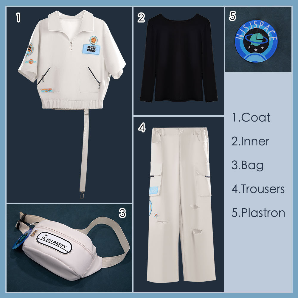 NIJISANJI Vtuber ROF-MAO UCHU PARTY 4th Anniv Kaida Haru Cosplay Costume Custom Made Cosonsen