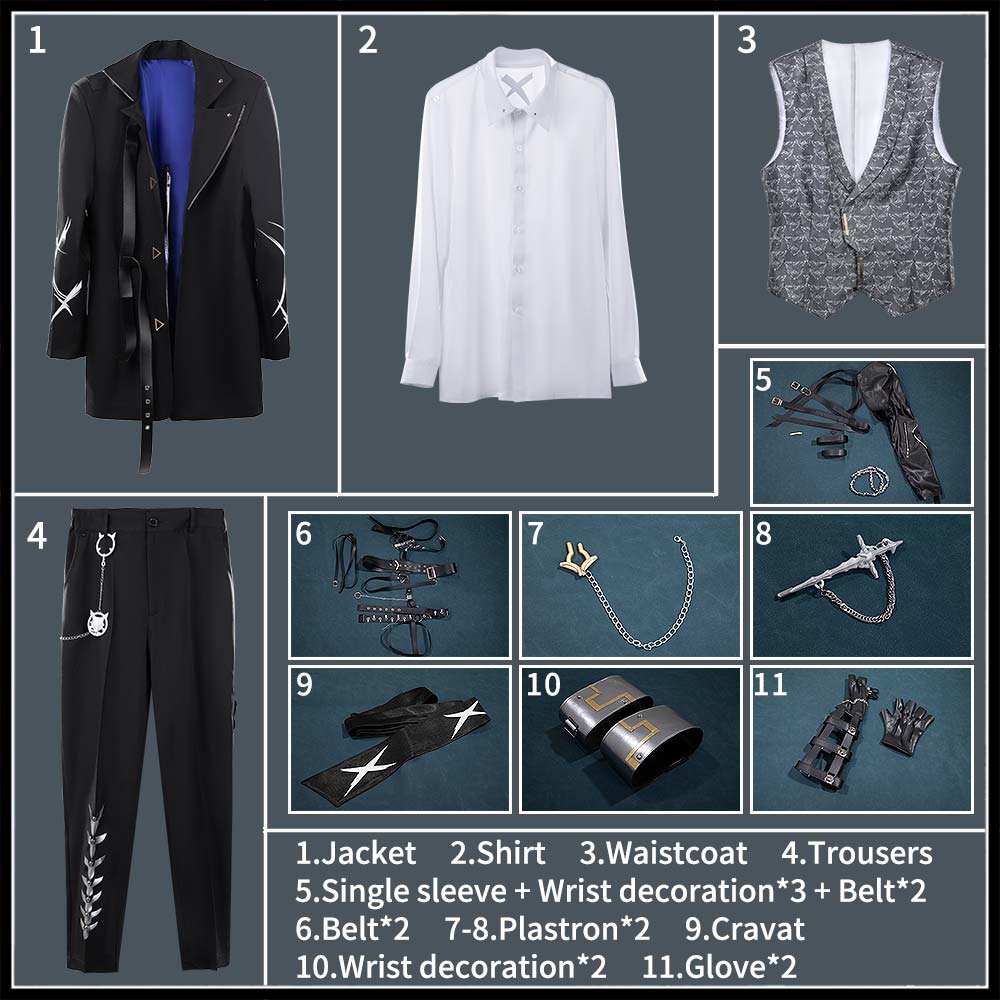 Nijisanji Vtuber Koyanagi Rou Cosplay Costume Combat Butler Suits Birthday New Outfit Cosonsen Custom Made