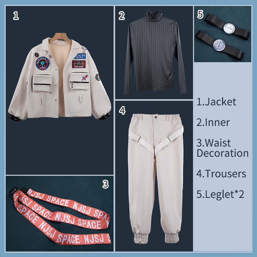 Nijisanji YouTuber Vtuber Kagami Hayato Cosplay Costume UCHU PARTY 4th Anniv. ROF-MAO Outfit Cosonsen Custom Made