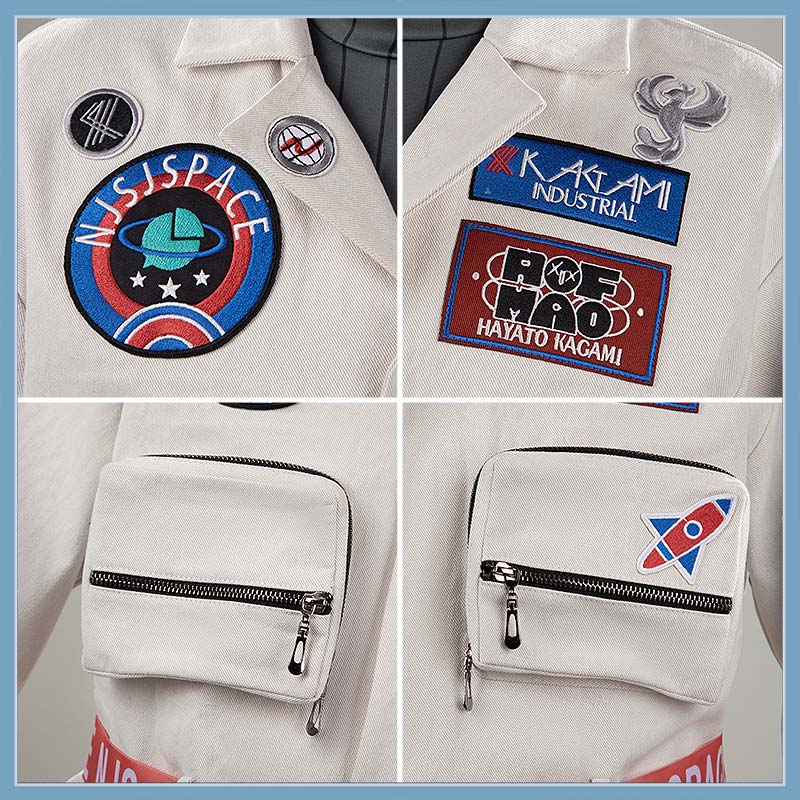 Nijisanji YouTuber Vtuber Kagami Hayato Cosplay Costume UCHU PARTY 4th Anniv. ROF-MAO Outfit Cosonsen Custom Made