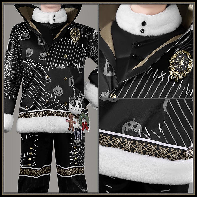 Twisted Wonderlan Deuce Cosplay Costume Deuce Spade Lost in the Book with Tim Burton's The Nightmare Before Christmas The First Christmas Outfit Cosonsen Custom Made