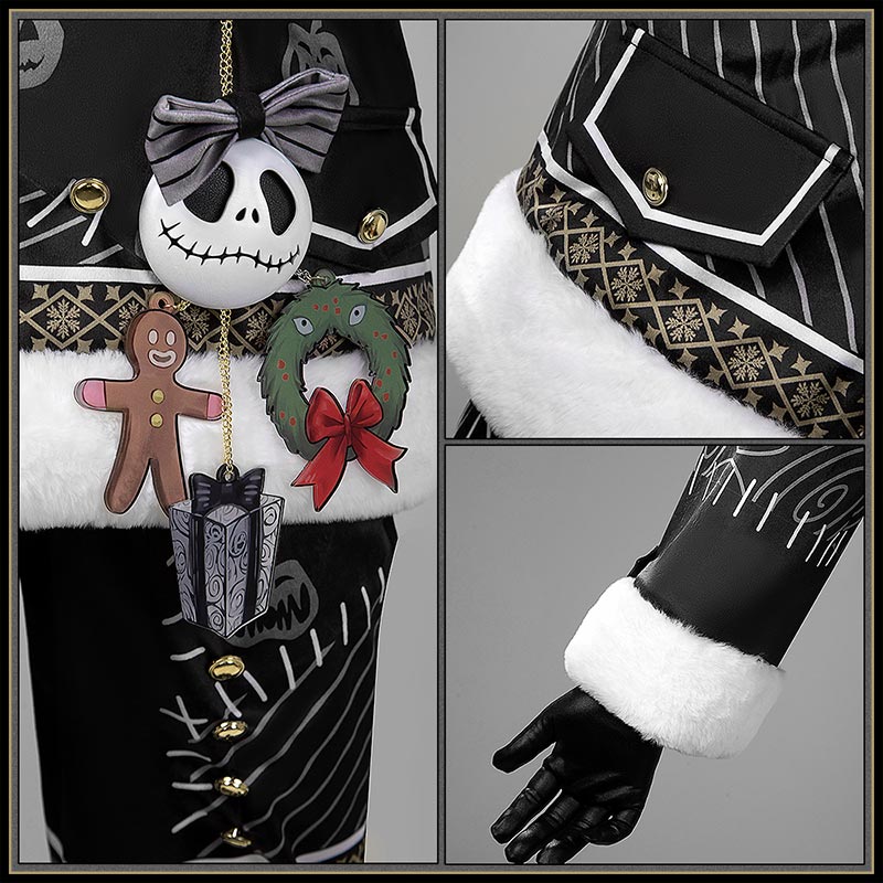 Twisted Wonderlan Deuce Cosplay Costume Deuce Spade Lost in the Book with Tim Burton's The Nightmare Before Christmas The First Christmas Outfit Cosonsen Custom Made