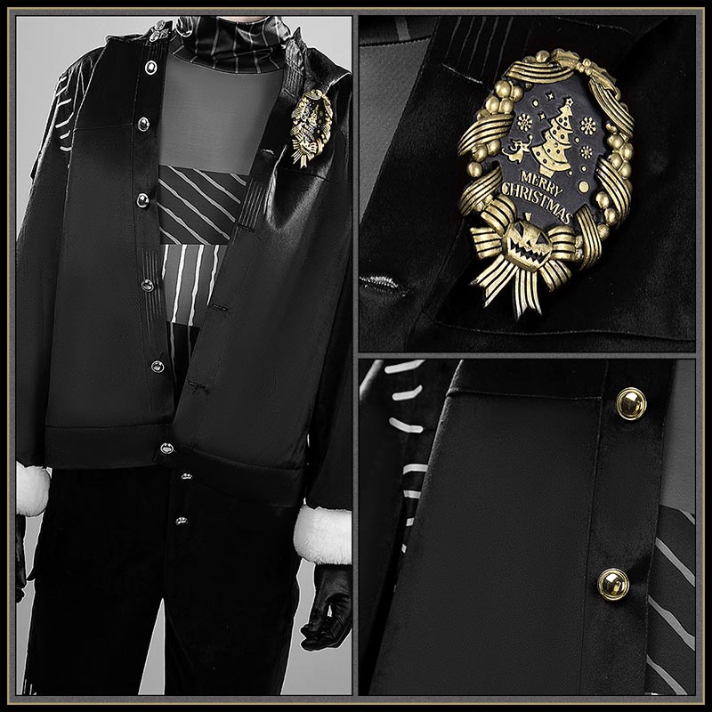 Twisted Wonderlan Heartslabyul Ace Trappola Cosplay Costume Lost in the Book with Tim Burton's The Nightmare Before Christmas The First Christmas Outfit Cosonsen Custom Made