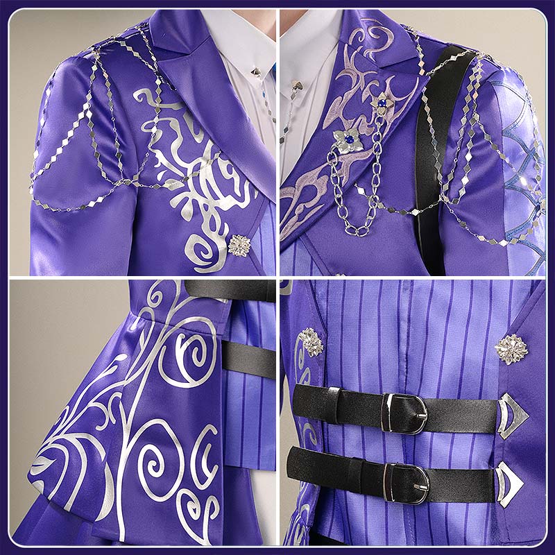 Nijisanji VOLTACTION 3SKM IMPACT Shikinagi Akira Cosplay Costume Vtuber Team Moon Outfit Cosonsen Custom Made