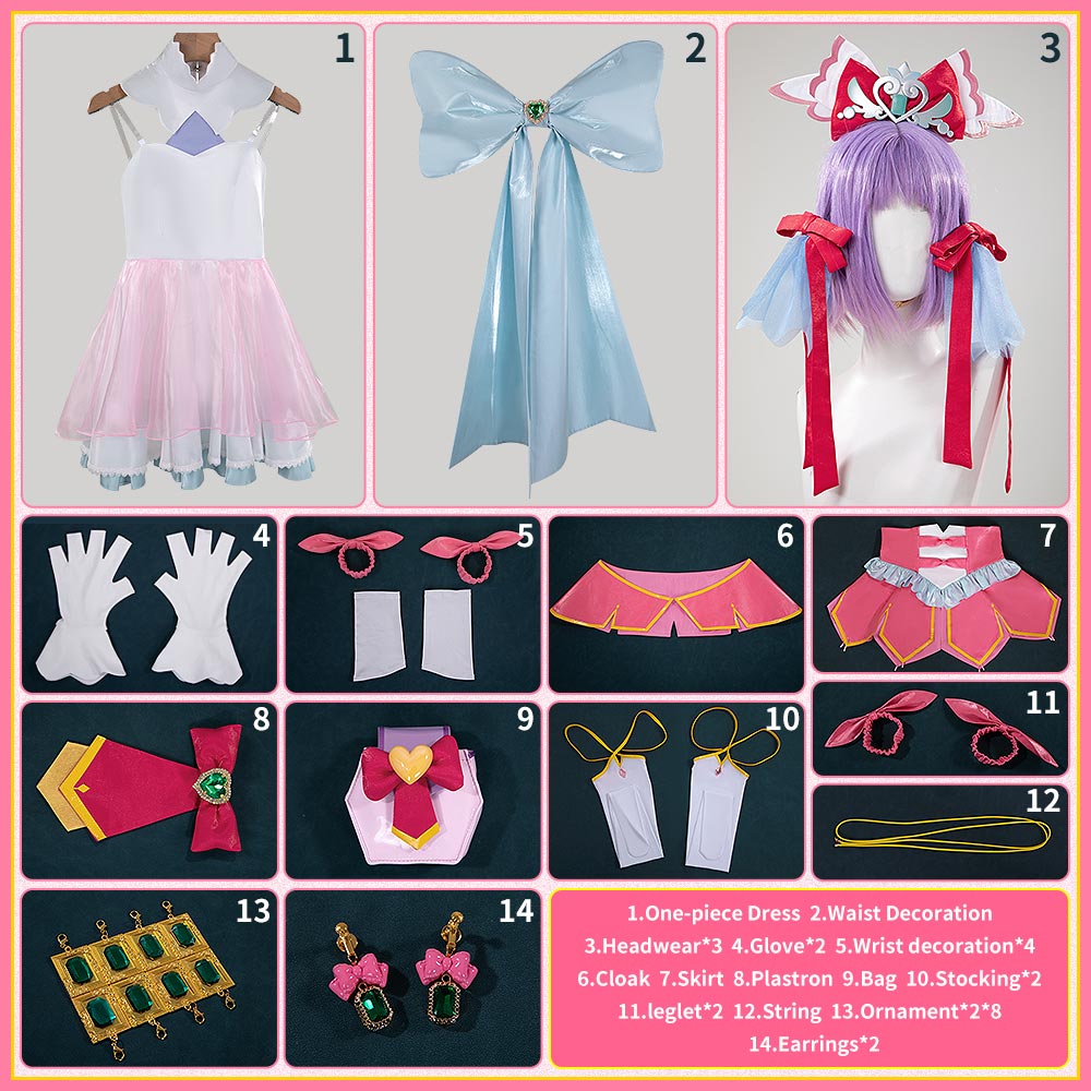 Star Detective Precure Cure Mystique Cosplay Costume Cute Dress Outfit Cosonsen Custom Made