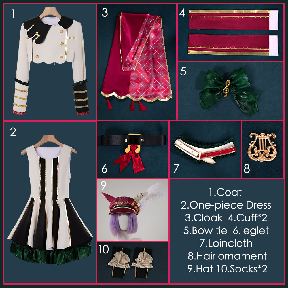 Umamusume Pretty Derby Marche Lorraine Cosplay Costume Horse Girl Outfit Cosonsen Custom Made