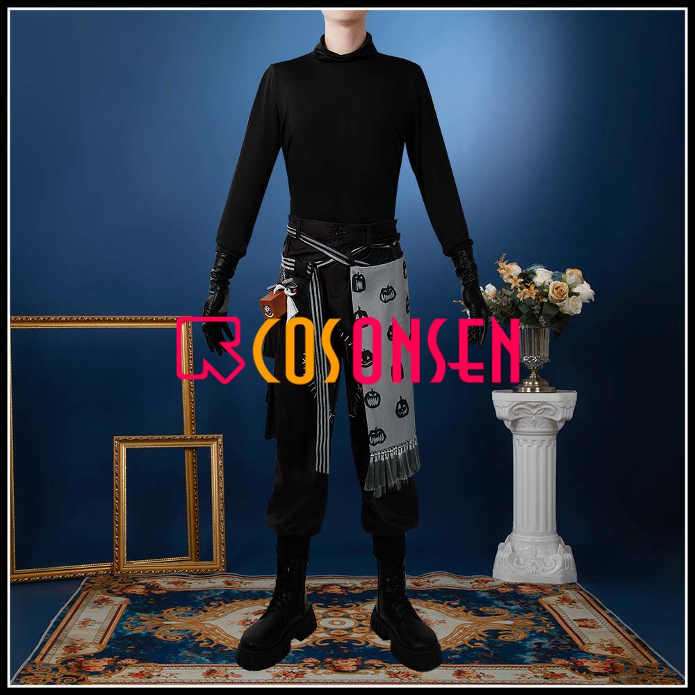 Twisted Wonderland Octavinelle Floyd Leech Cosplay Costume Lost in the Book with Tim Burton's The Nightmare Before Christmas Outfit Cosonsen Custom Made