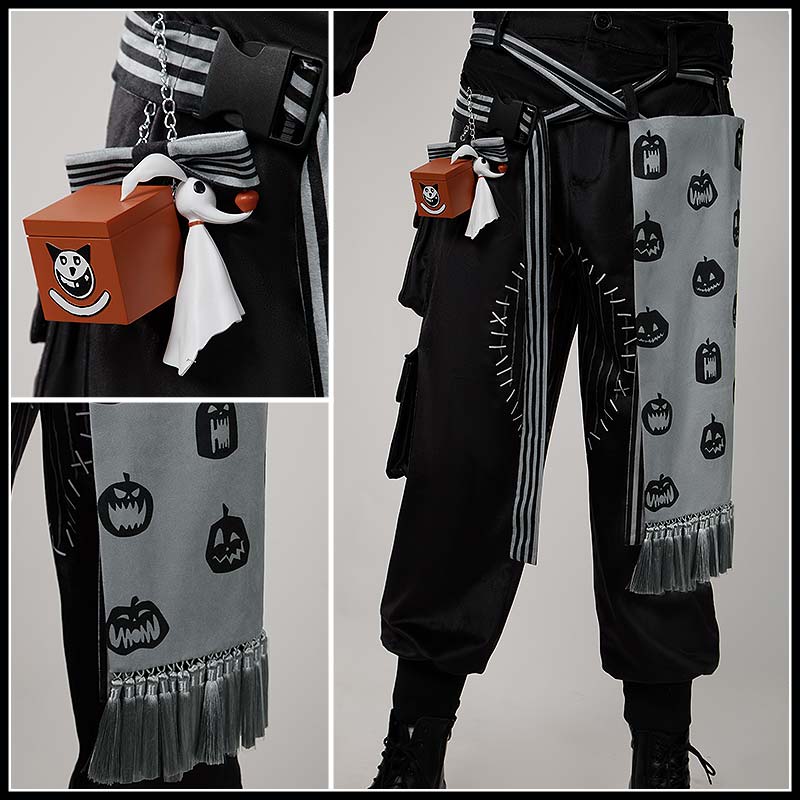 Twisted Wonderland Octavinelle Floyd Leech Cosplay Costume Lost in the Book with Tim Burton's The Nightmare Before Christmas Outfit Cosonsen Custom Made