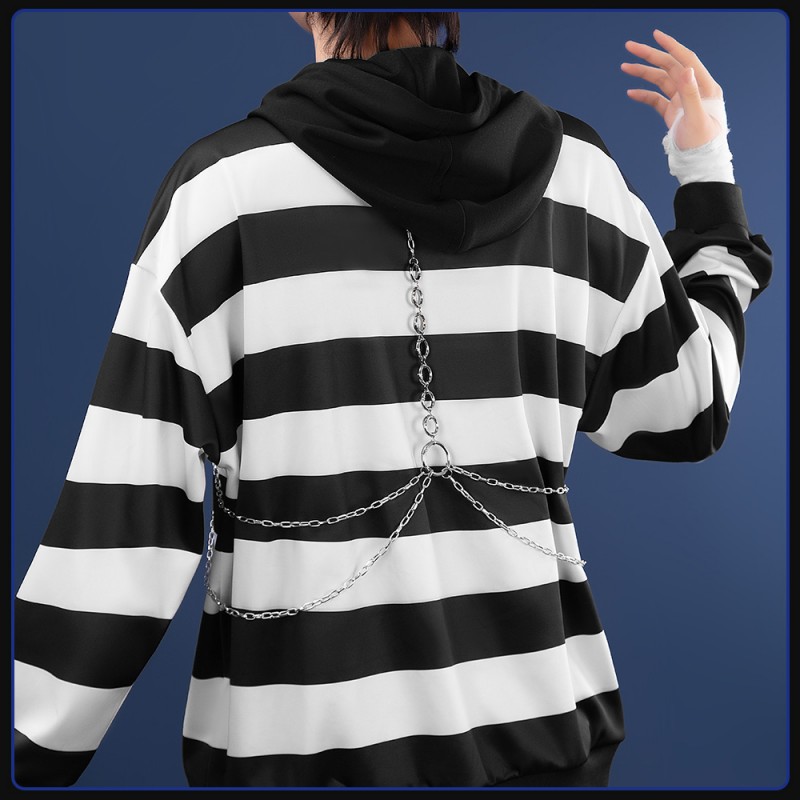 Nijisanji Vtuber Kenmochi Toya Prisoner Number 108 Imprisoned with Cellmate Outfit Cosplay Costume Custom Made Cosonsen