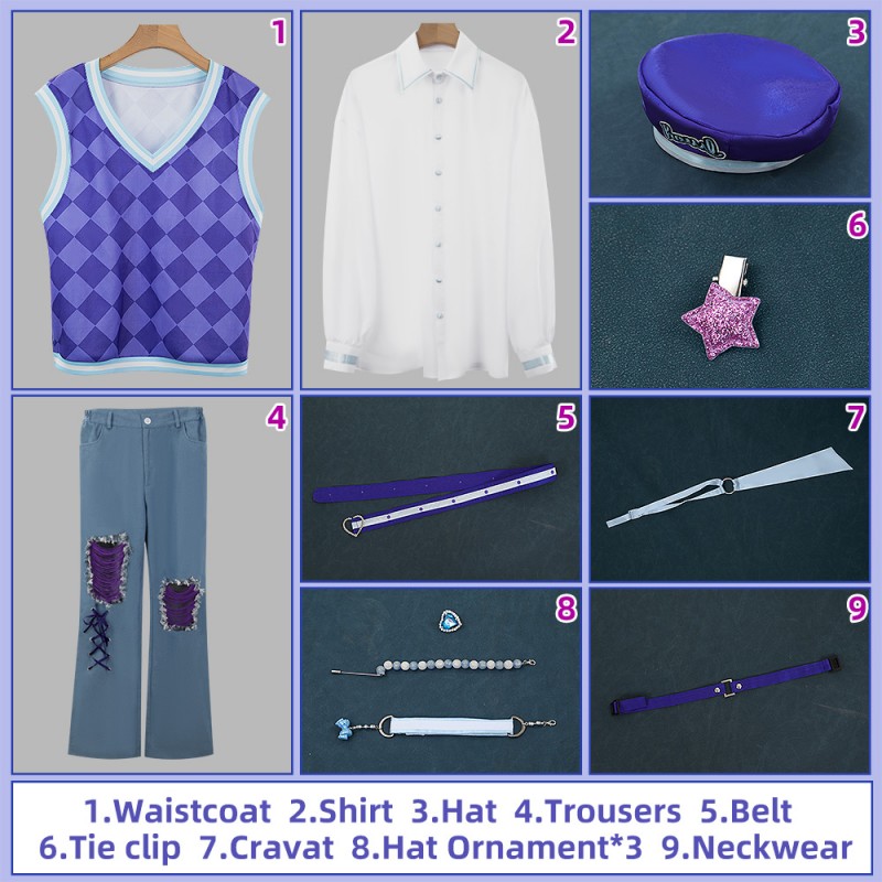 Nijisanji Vtuber Koyanagi Rou Gal-Wolf Cosplay Costume Goods Outfit Cosonsen Custom Made