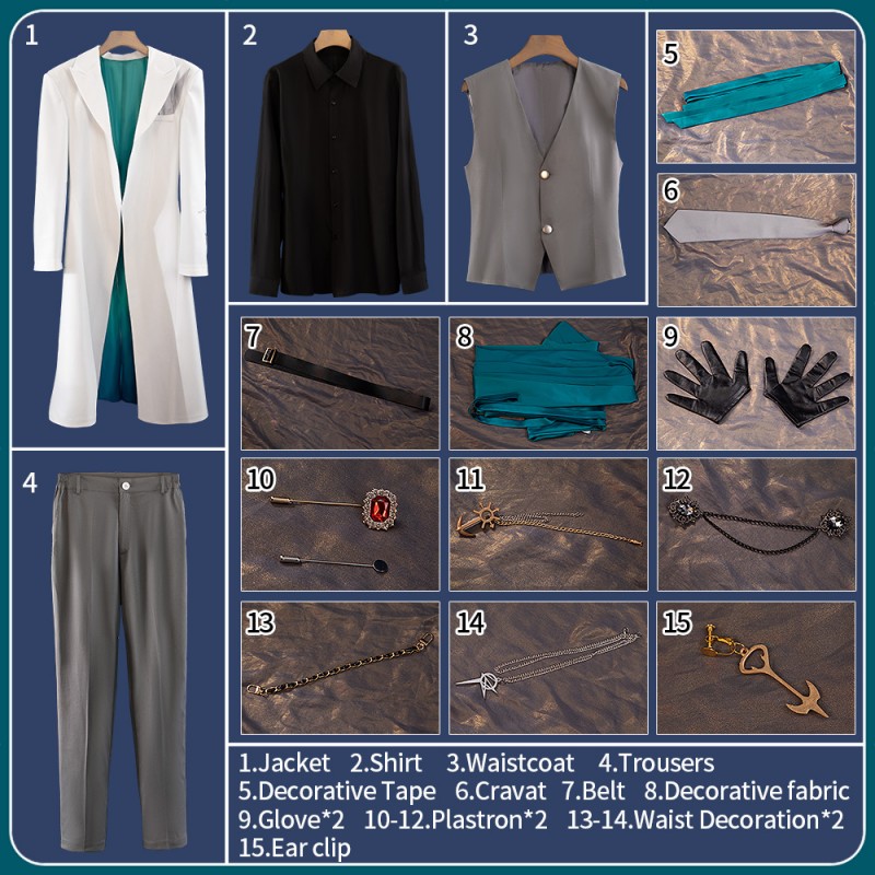 Game Arknights Kayou Collab Ulpianus Cosplay Costume Pearlescent Pageantry Outfit Cosonsen Custom Made