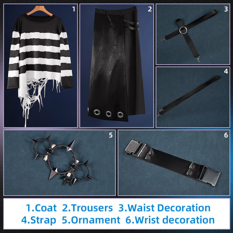 Nijisanji Vtuber Hoshirube Sho Prisoner Number 400 Imprisoned with Cellmate Outfit Cosplay Costume Custom Made Cosonsen