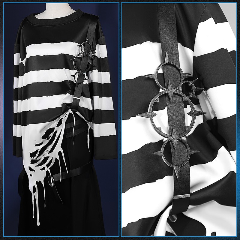 Nijisanji Vtuber Hoshirube Sho Prisoner Number 400 Imprisoned with Cellmate Outfit Cosplay Costume Custom Made Cosonsen