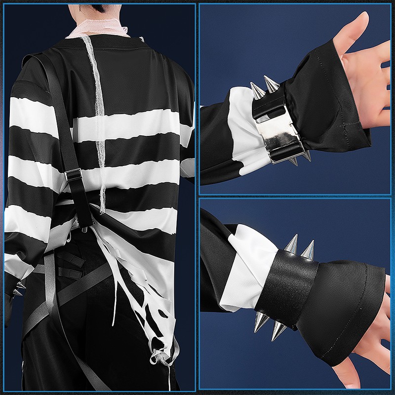 Nijisanji Vtuber Hoshirube Sho Prisoner Number 400 Imprisoned with Cellmate Outfit Cosplay Costume Custom Made Cosonsen