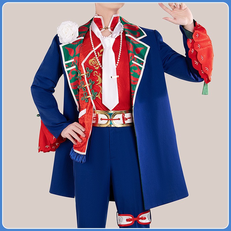 Nijisanji Vtuber 3SKM Kaisei Cosplay Costume Rose Valentine Outfit with Coat Custom Made Cosonsen