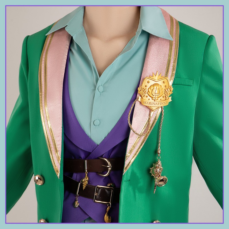Twisted Wonderland Marinafinne Rielle Corallia Cosplay Costume Coral Sea Dorm Uniform Outfit Custom Made Cosonsen
