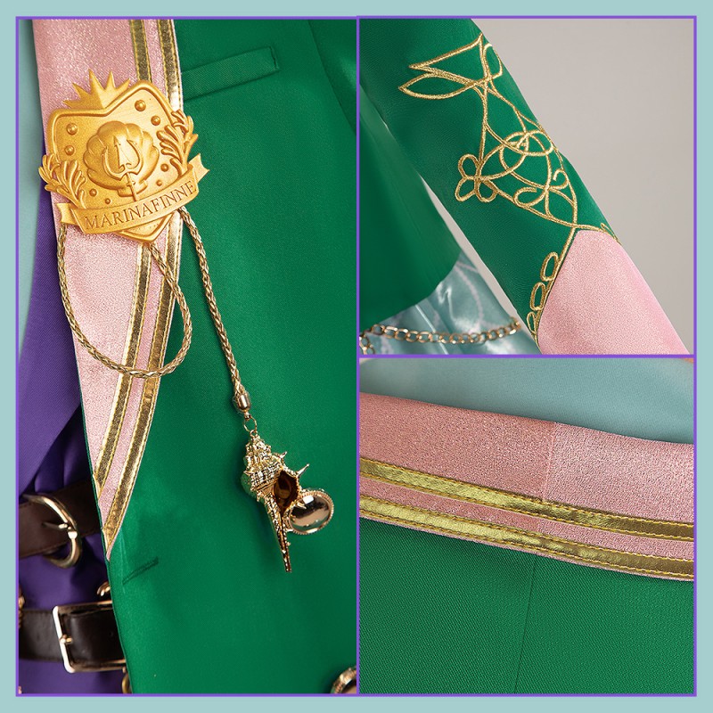 Twisted Wonderland Marinafinne Rielle Corallia Cosplay Costume Coral Sea Dorm Uniform Outfit Custom Made Cosonsen
