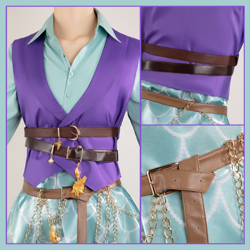 Twisted Wonderland Marinafinne Rielle Corallia Cosplay Costume Coral Sea Dorm Uniform Outfit Custom Made Cosonsen