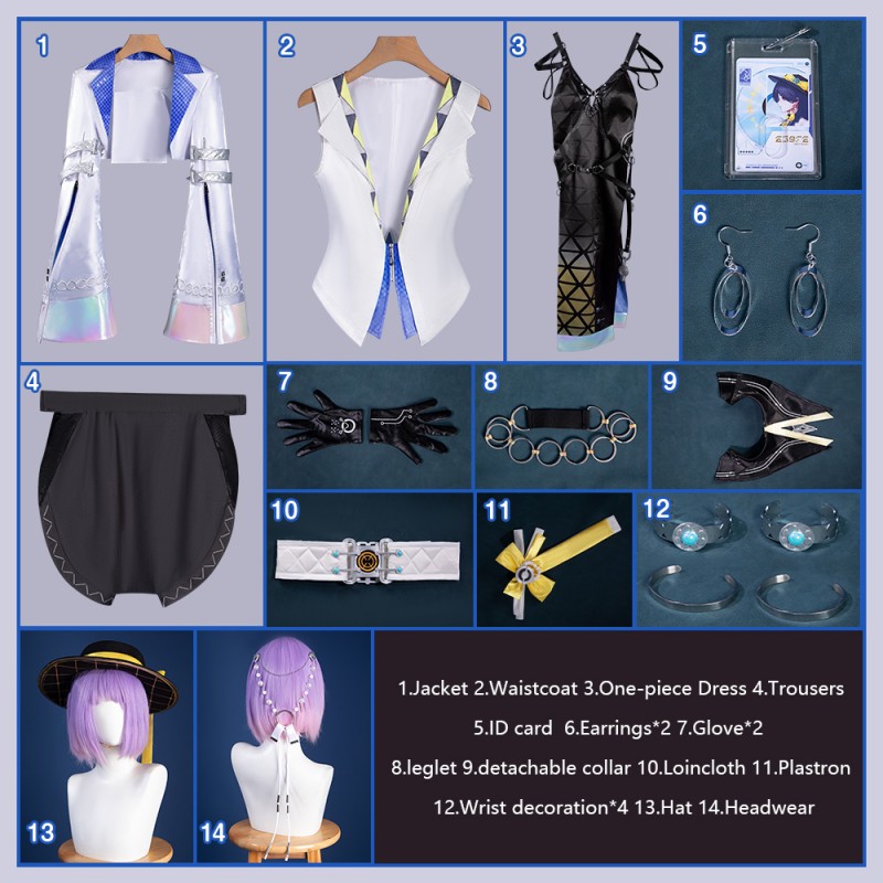Wuthering Waves Lucilla Cosplay Costume playable Glacio Unclear Resonator Woman Uniform Outfit Cosonsen Custom Made